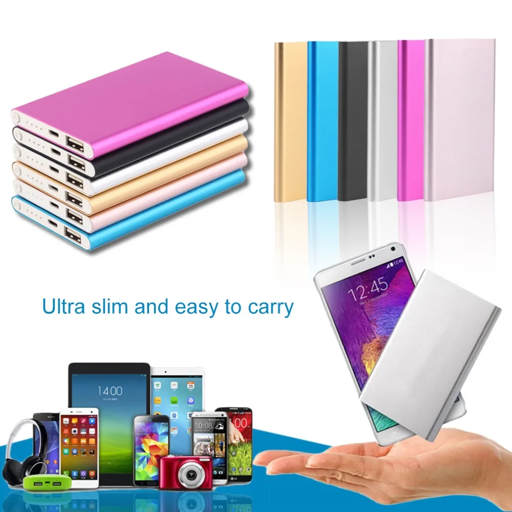 

10000mAh Power Bank Battery Supply Phone Thin Mobile Power For BatteryPack Super External Power Charger For iphone4 5 6 7 8 X XS