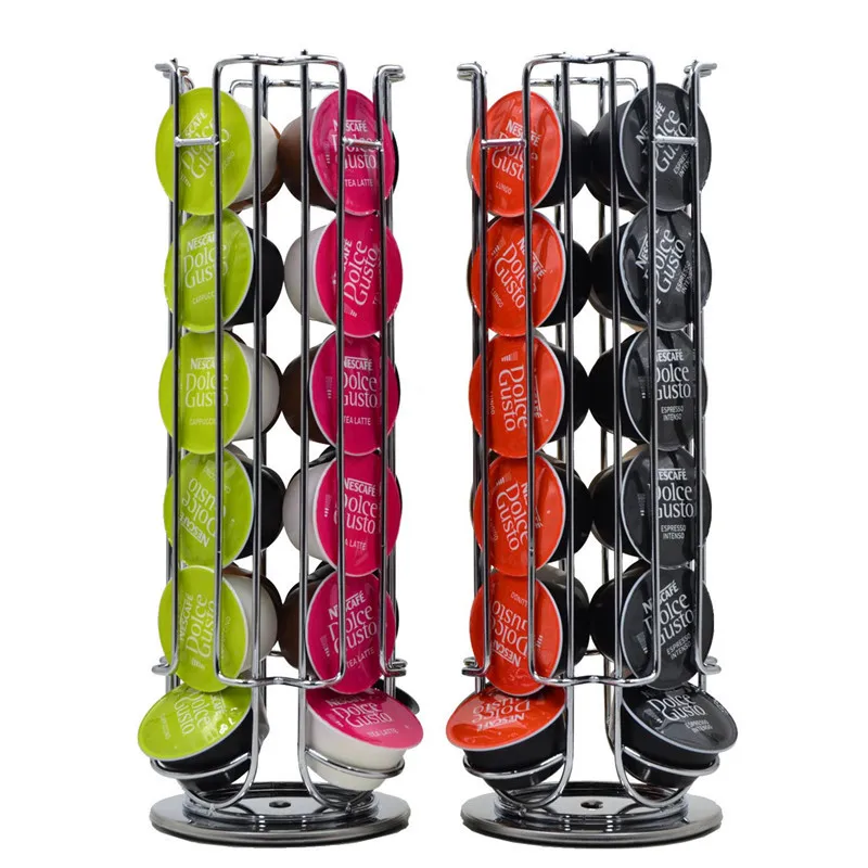 

1 Piece Metal Coffee Pod Holder Coffee Capsule Storage Rack for Nespresso Dolce Gusto Capsule Holder Stand High Quality