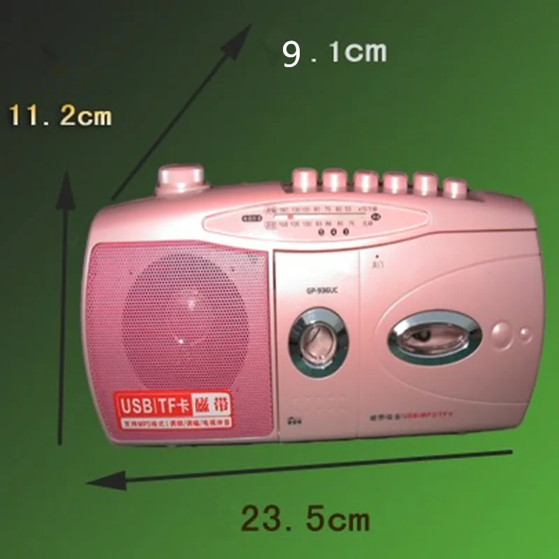 Портативный 936UC английский бренд ленты приводы/рекордеры/радио можно получить доступ к U диск MP3/Встроенный микрофон громкоговоритель в стиле ретро