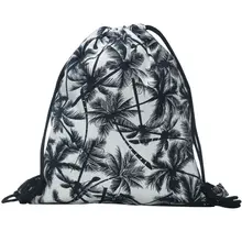 2016 new fashion backpack 3D printing travel softback man women harajuku drawstring bag mens canvas backpacks