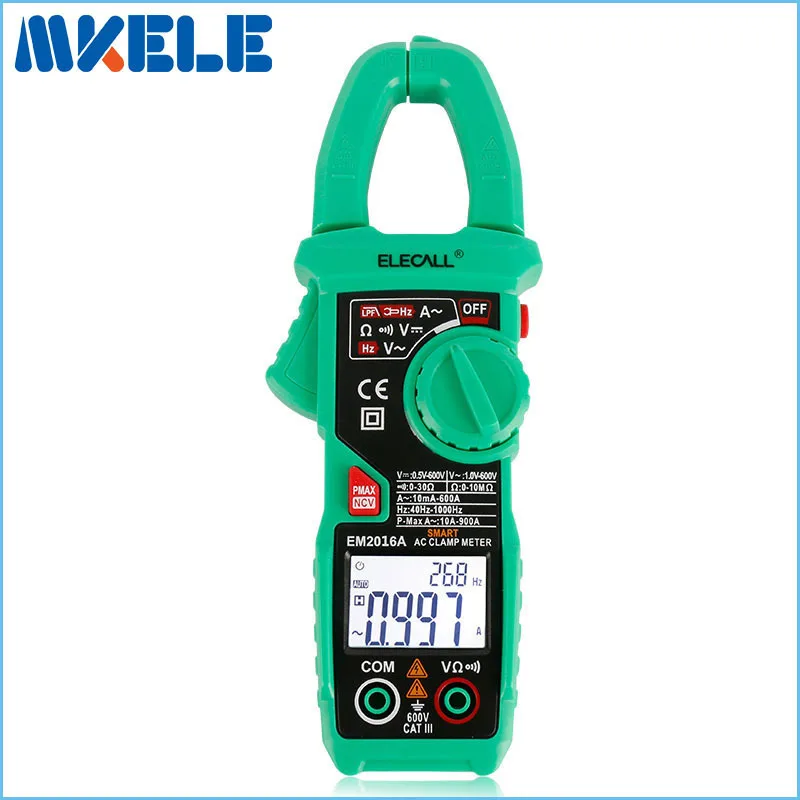 

EM2016A 6000 Count Smart Measurement Digital Clamp Meter Measure Peak Current Clamp Head Frequency Measure