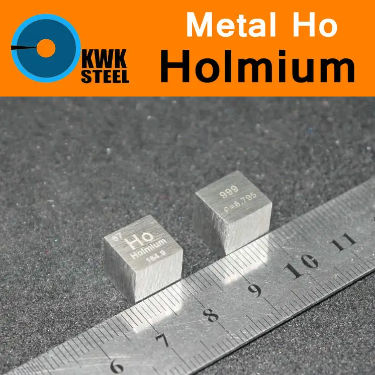 

Ho Holmium Cube Coin Block Bulk Pure 99.9% Periodic Table of Rare-earth Metal Elements for Research Study Education Collection
