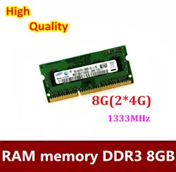 Бесплатная Доставка 1 пара 4 г 8 г (2x4 г) DDR3 ноутбук 4 ГБ 8 ГБ (2x4 ГБ) Память RAM Совместимость 1333 мГц