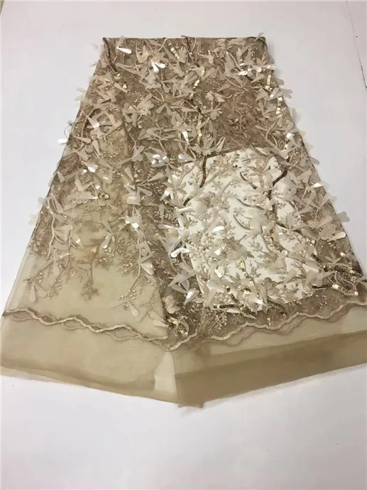 

Nigerian lace fabric high quality 2018african tulle lace Sequins fabric for Nigerian Wedding Dresses DP-0-18 5Yds/Pcs