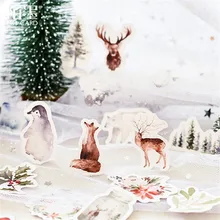 45 шт./компл. kawaii закладки модные милые Лесной олень шаблон дневник наклейки планировщик рождественские украшения офиса аксессуары