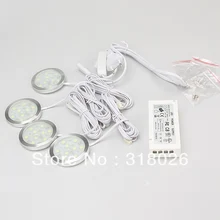 Светодиодный круглый тонкий шкаф SMD5050 Puck Light 1,8 Вт 9 светодиодный s AC110-220V с силовым драйвером 6 шт. Соединительный порт внутри