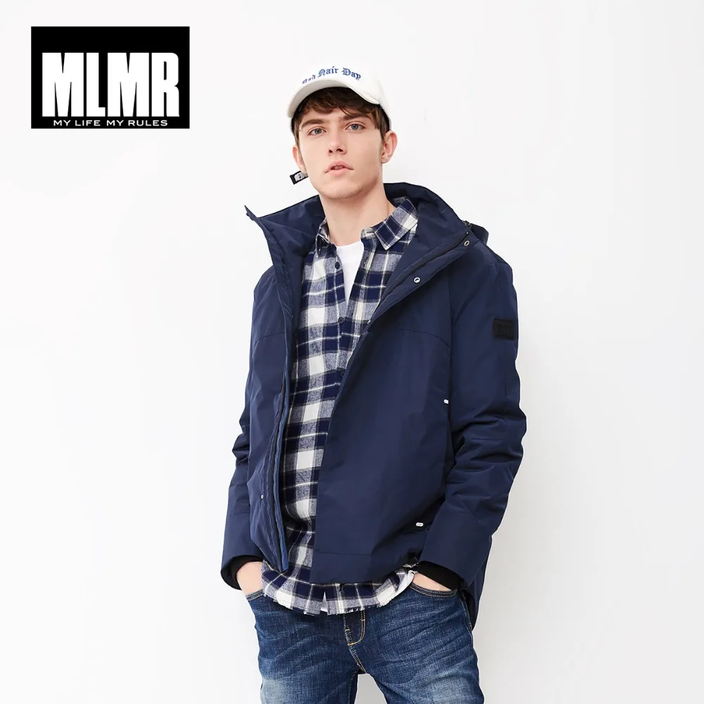 MLMR Мужская парка с капюшоном пальто куртка JackJones новый бренд мужская одежда