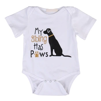 

Newborn Toddler Baby Boys Girls Casual Short Sleeve O-Neck Animal Cartoon Print White Romper Jumpsuit Playsuit Outfit 0-18M