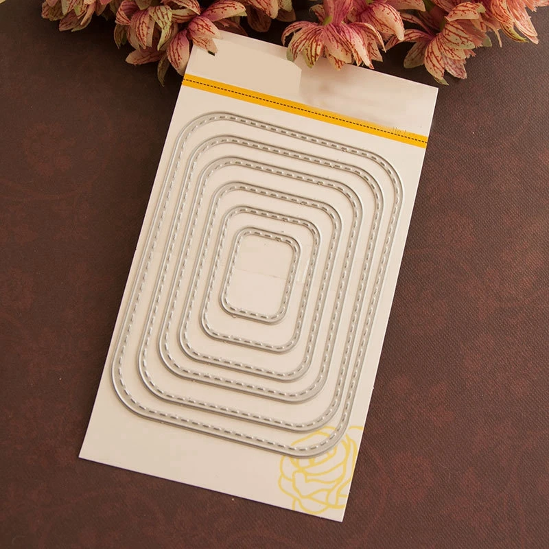 

LGOGO New Arrival Layer Rectangle Frame Dies Metal Cutting Die Stencils for DIY Scrapbooking/photo album Decorative Embossing