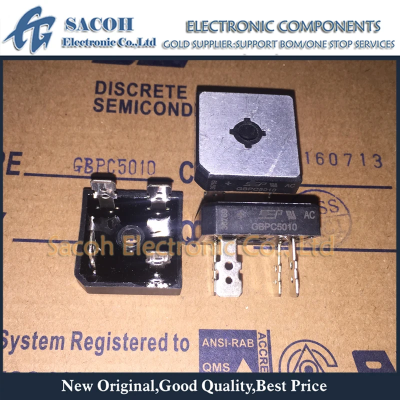 

Free Shipping 5Pcs GBPC5010 GBPC5010W KBPC5010 S50VB100 50A 1000V Power Bridge Rectifiers