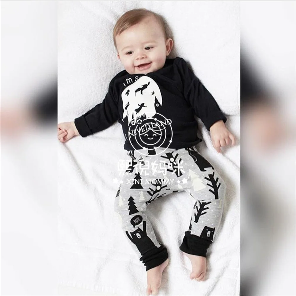 XINI Mommy Spring Autumn Baby suit Casual toddler boy clothes boutique kids clothing Boys baby christmas outfit boy clothesWY85