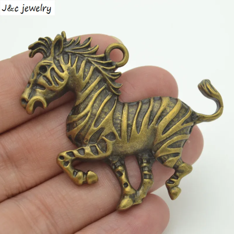 Fashion Sale 40*51 Mm 2 Pcs/lot Zinc Alloy Antique Bronze Plated Horse