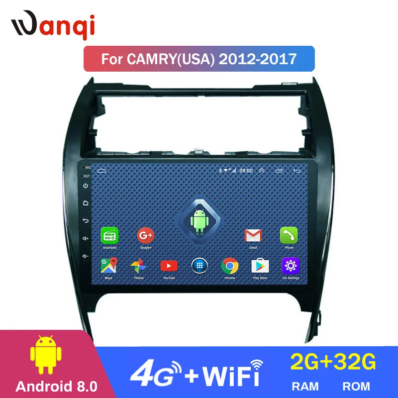 4G Lte все нетком 10,1 дюймов Android 8,0 автомобильный dvd-плеер стерео радио gps навигация для Toyota camry 2012- версия США