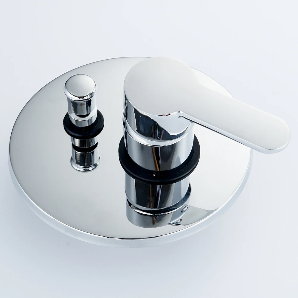 Faucet Valve Thermostatic Mixing Valve Single Handle Round Shape Solid Brass Wall Mount Shower Mixer BR-9112