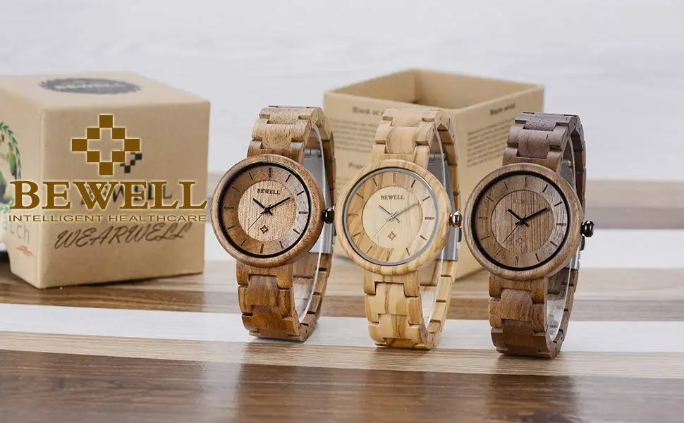 Bewell, деревянные часы, деревянные женские часы, деревянные часы, Прямая поставка, дешевая цена, новая модель часов 155A