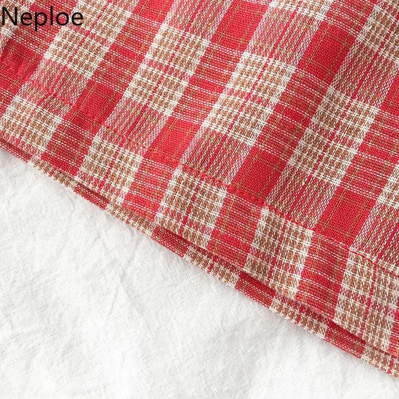 Neploe Harajuku широкие брюки высокая эластичная талия женские хлопковые красные