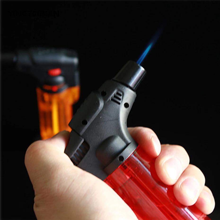 

YINGTOUMAN Mini Outdoor Gas Torch Gas Burner Flame Gun Lighter for Kitchen Lamp Torch Butane Torch Cigarette Pipe Lighter NO GAS