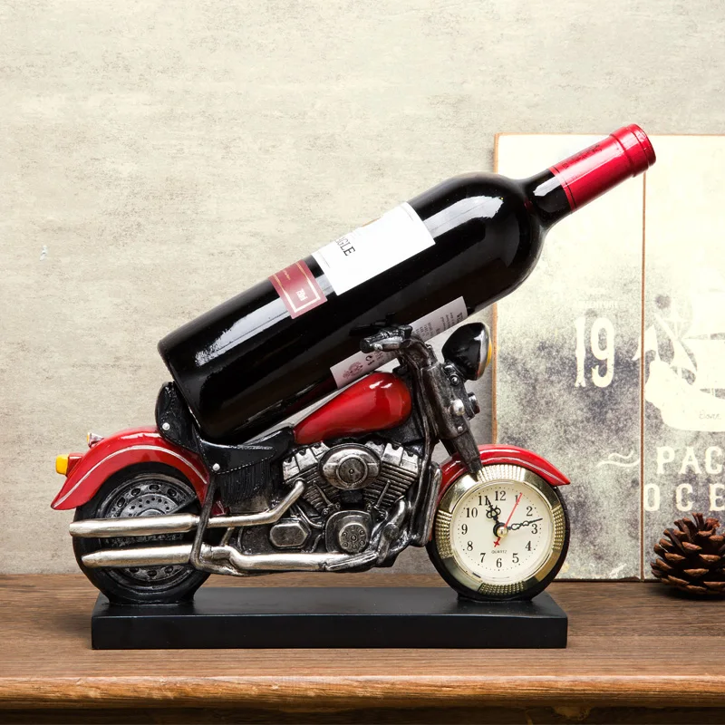 Unique creative motorcycle modeling resin wine Holders Personality home