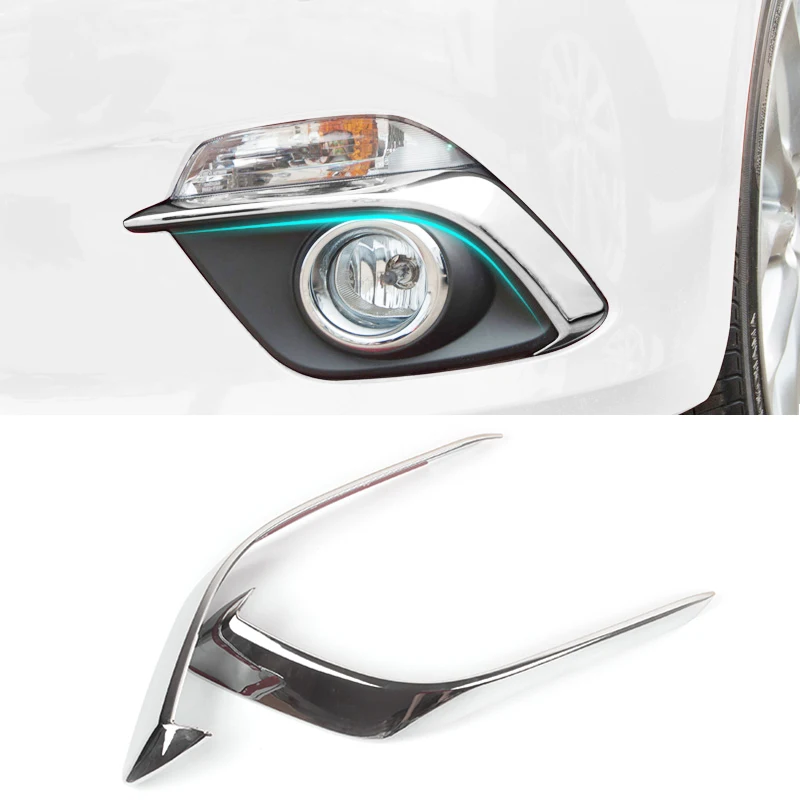 

ABS Chrome For Mazda 3 Axela 2014 2015 2016 accessories Car front fog lamp eyebrow Decoration Cover Trim Sticker car styling