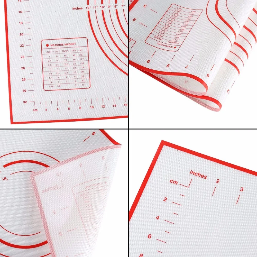 Антипригарный силиконовый коврик для выпечки лист для замеса раскатки теста коврик для выпечки формы для выпечки вкладыши колодки Инструменты для приготовления пищи 50*40 см/30*40 см