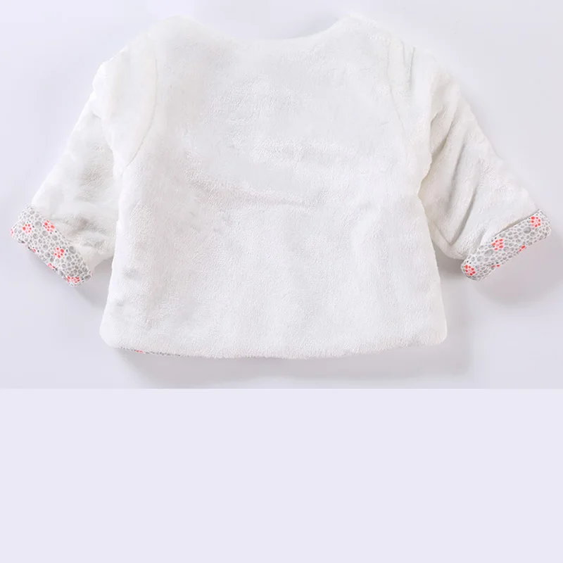 Baby clothes jacket baby clothes coat two layer baby infant tops children white color coral fleece top girls coats