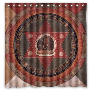 

Free Shipping!Tibet Mandala Thangka Printed Waterproof Polyester Bath Shower Curtain( 180X180CM)