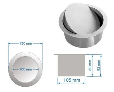 Встроенная Встраиваемая столешница верхняя скамейка мусорное ведро откидная крышка для кухонной гостиницы 304 нержавеющая сталь - Цвет: Round 130cm