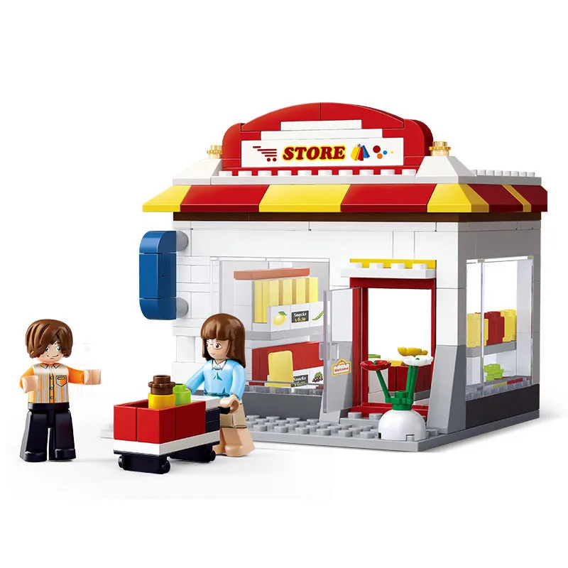 

Sluban SimCity Large Scene Convenience Store Forge World Building Blocks Friends Toys For Children Compatible With Legoe