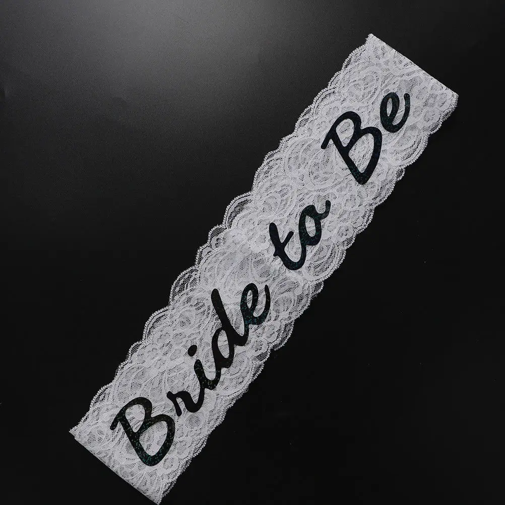 

Elegant White Lace Bachelorette Party Bride to Be Sash Bridal Shower Hen Party Wedding Decorations Party Favor Accessories