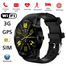 K98H Smart Watch IPS Screen 3G SIM WiFi Heart rate Mobile For Android AND IOS Smartwatch GPS Fitness Tracker Watchproof WhatsApp