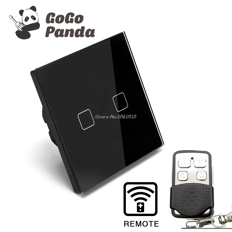

UK Standard 1 Gang 2Gang 3Gange Remote Control Type Wall Light Controller Smart Home Automation Touch SwitchWaterproof Fireproof