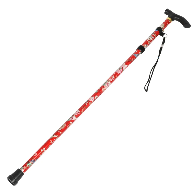 

92Cm Aluminum Alloy Five-Section Folding Cane Walking Stick Telescopic Trekking Hiking Poles