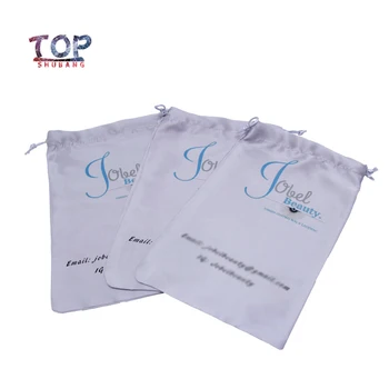 

Wholesale 18X30Cm Silver/Grey Bags Wig Silk Wrap Bag Custom Logo Free Design Women Extension Packaging Bag Satin Silk Hair Bag