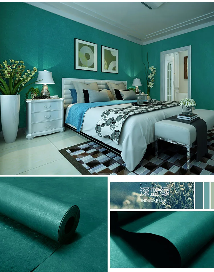Home Plain Wall Papers Modern Decor Solid Color Silk Textured Wallpaper For Walls Fabric Bedroom Wall Paper Green Blue Wallpapers Screensavers
