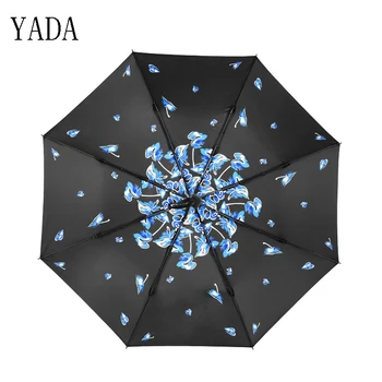

YADA Summer Charm Folding Designer Umbrella Rain Women uv High Quality Umbrella For Women brand Windproof Custom Umbrellas YS228