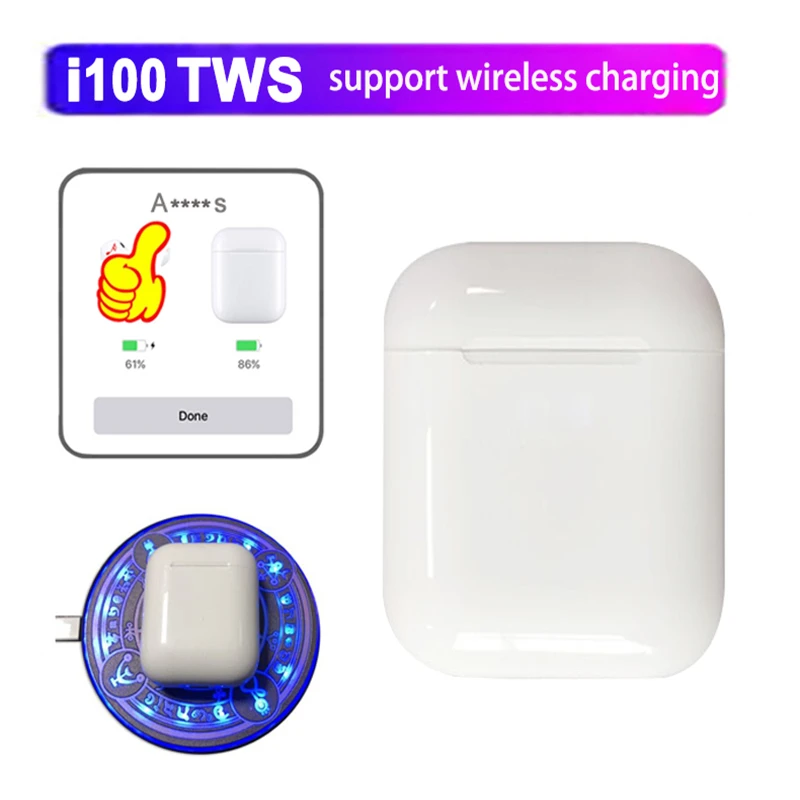 

i100 tws Bluetooth Earphone Mini Wireless Earphones Stereo Cordless Earbuds Sport Bluetooth Headset with Charging Box for Phone