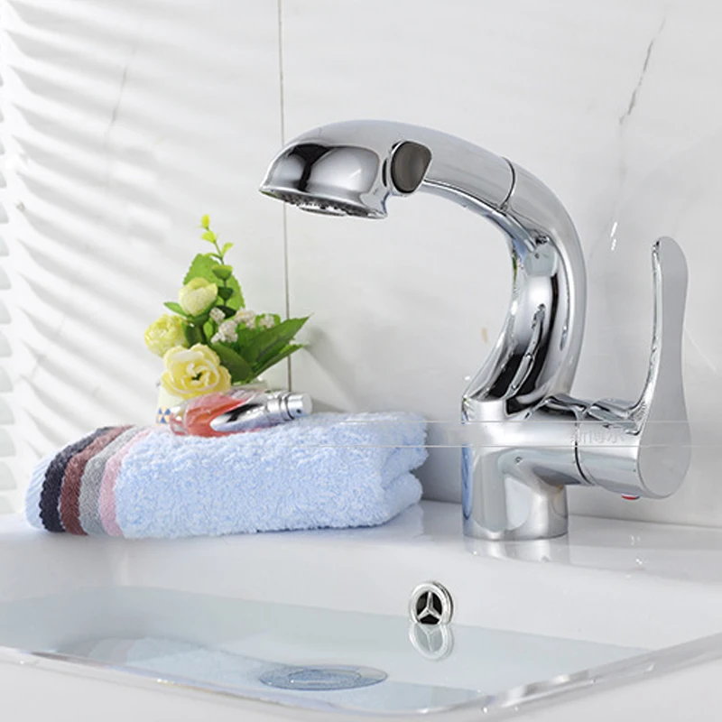 

bathroom faucet pull out single lever kitchen sink taps Basin pull out mixer taps torneira cozinha Kitchen faucet TL741