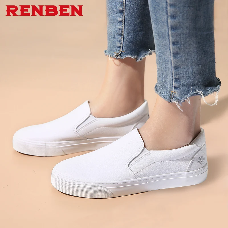 Mode Cuir Bateau And Ballet white white Blanc Appartements Automne De Sur Blue En Pu Black Femme Mocassins 2018 Noir Light Slip Chaussures Femmes IqnC0wgHxa