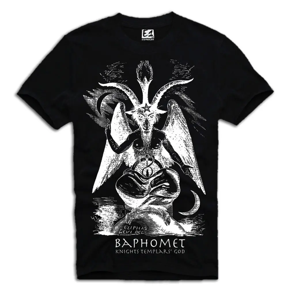 

BAPHOMET 666 T-SHIRT HAIL SATAN EVIL DEVIL LUCIFER T Shirt Men Clothing Mens 100% Cotton Plus Size Top Tee Plus Size