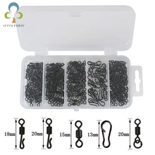 Легко ловить 150 шт. черный Карп Рыбалка быстроходные шарниры длинные тела прокатки Вертлюги Оснастки Карп Рыбалка Аксессуары GYH