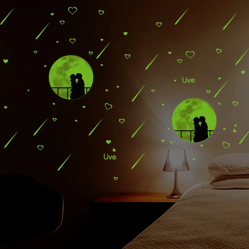 Luminous Stickers Glow In The Dark Stars Wall Sticker Night Light Home