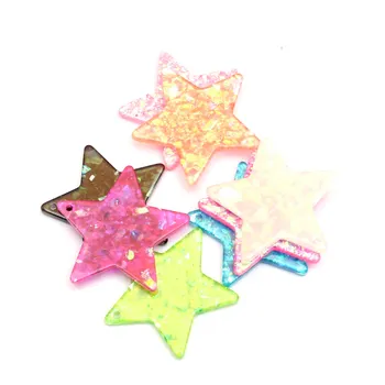 

20Pcs 35x35mm Mixed Clear Resin Star Cabochon Flatback Decoration Crafts Embellishments For Scrapbooking Diy Accessories