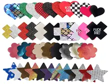Ypser 43 pairs estilo Misto Sexy Pétalas de Mama-Descartável Tampa Do Bocal Adesivo Vara no Bra Pad-Multi Designs pastéis