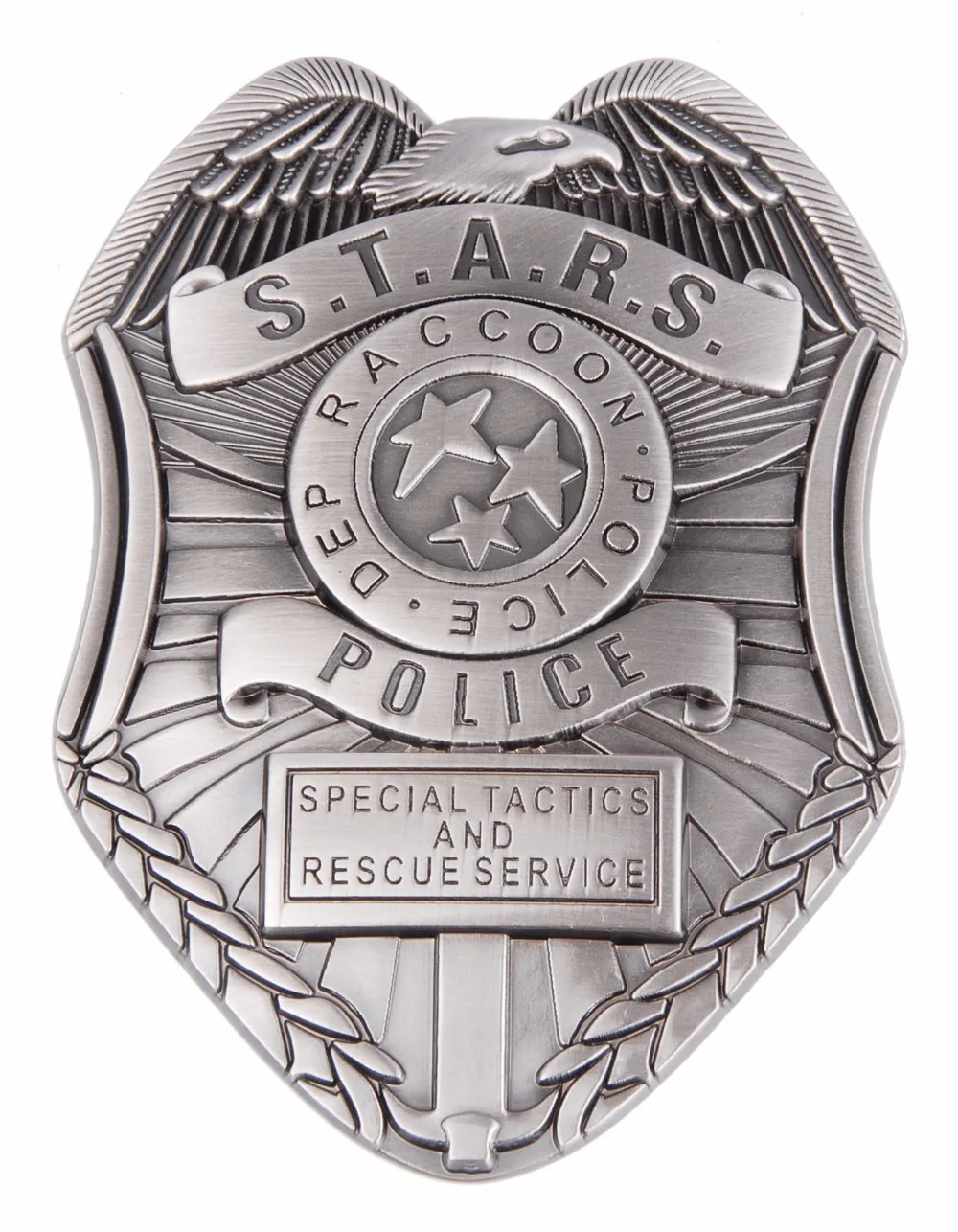 

RESIDENT EVIL BIOHAZARD S.T.A.R.S. STARS RACCOON POLICE DEP BADGE SILVER