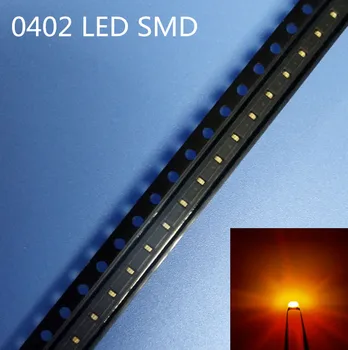 

3000 pcs/lot SMD SMT 0402 Ultra Bright Orange/Amber LED lamp light 600-610NM 1005 Amber color 1.0*0.5*0.35mm Free shipping