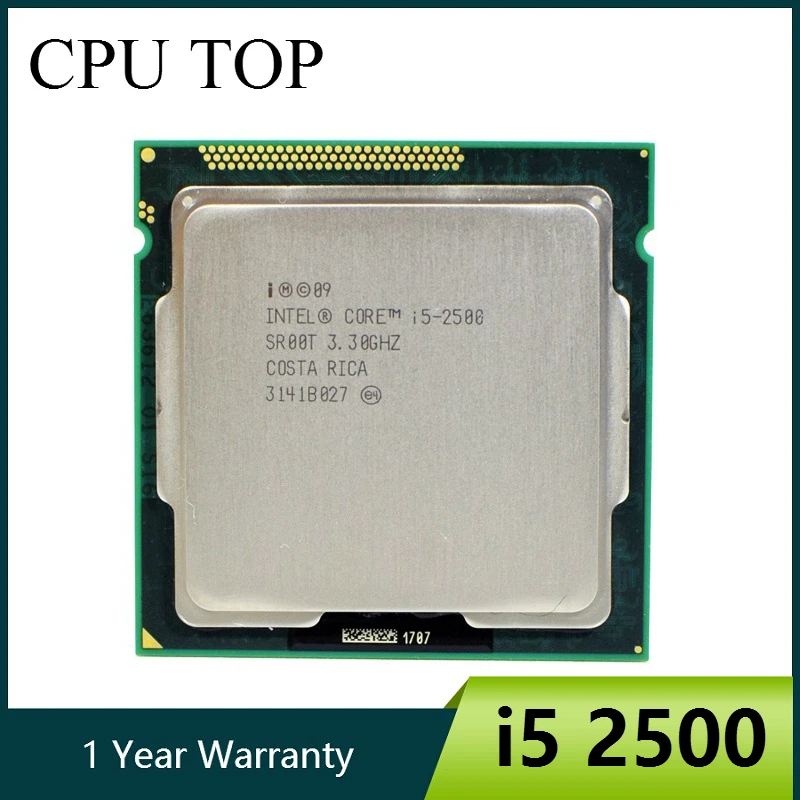 Intel core i5 quad-core, 2500 3.3ghz 6m 5. 0gt/s sr00t cpu processador de mesa