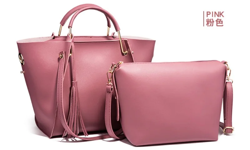WxfbBaby многофункциональная натуральная бежевая женская сумка-ведро роскошный композитный Bbags-2pc, комплект из четырех сезонов сумки-мессенджеры+ сумки - Цвет: as picture