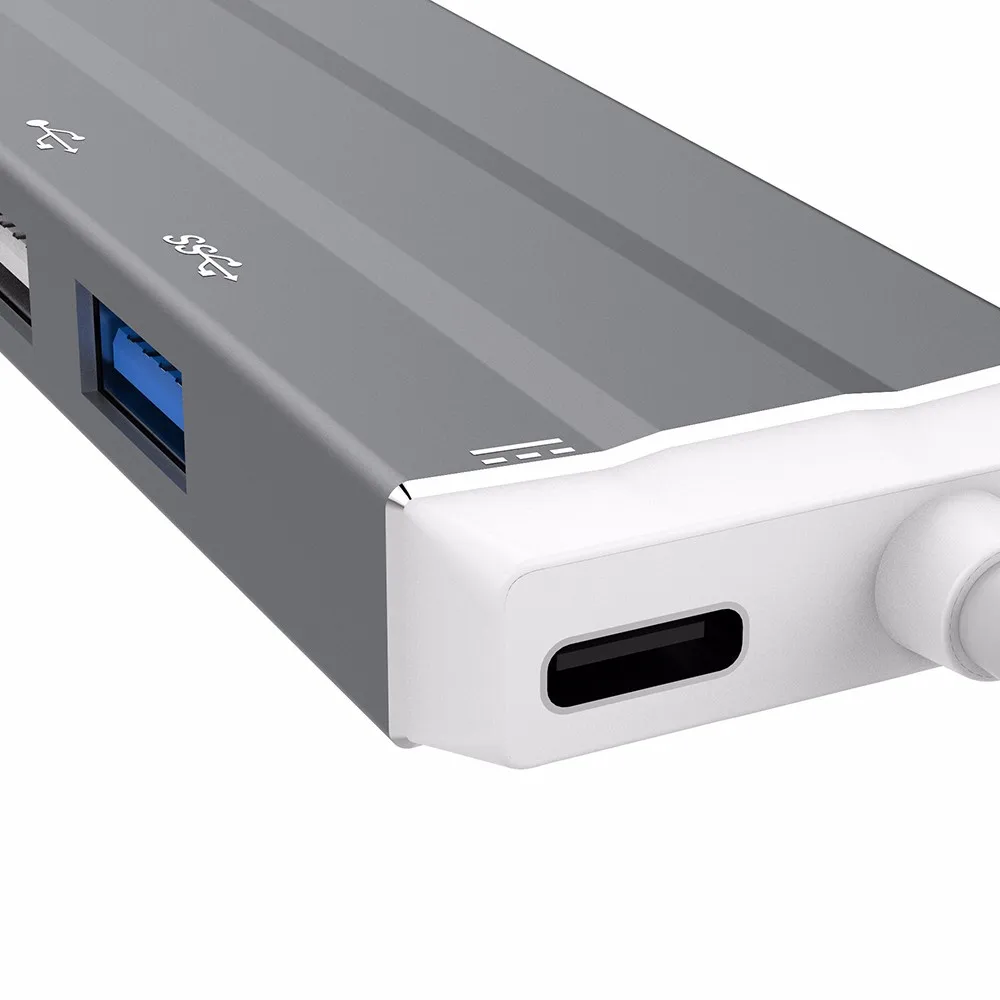 6в1 USB C концентратор 4 K HDMI зарядка PD Порт USB3.0 USB2.0 SD/TF кардридер Тип адаптер для MacBook