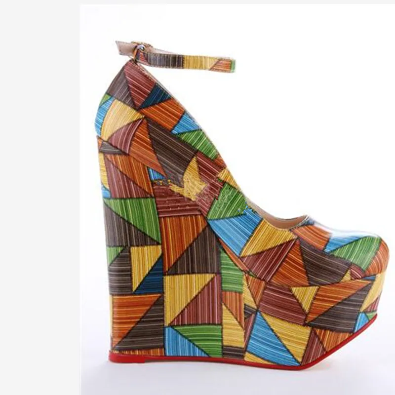 Cuero Redondas Manera De La Dedo Negro Bombas Elegant Del Envío 34 14 Cm 45 Libre Shoes Tamaño multiple Shofoo 5 Talón Color Tela Cuña Multi Pie UtqwAvEz