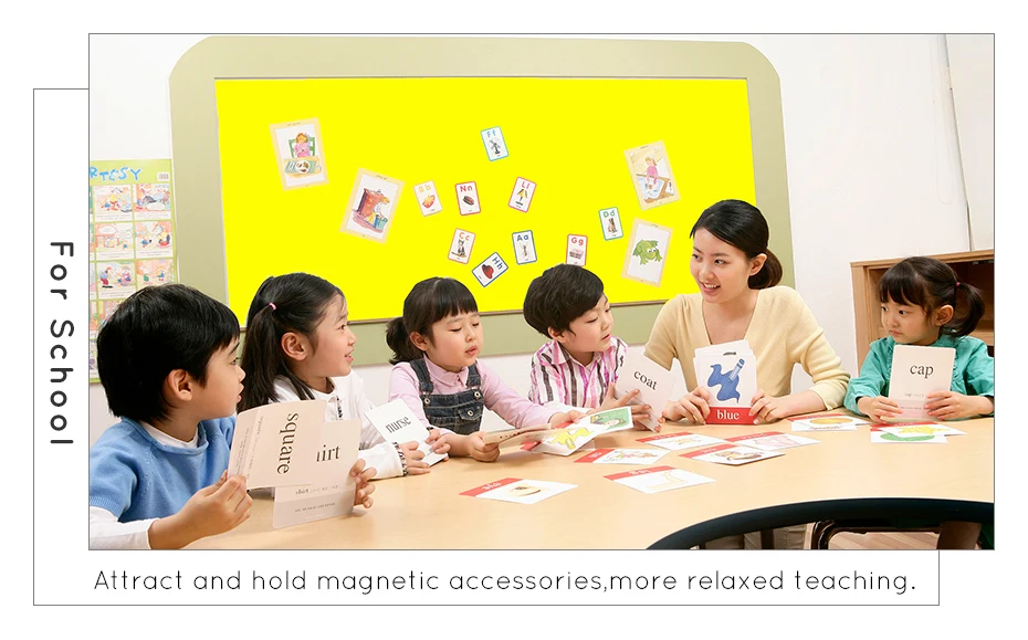 930_06 DIY Dry Erase Ferrous whiteboard Waterproof Yellow Drawing Writing Board White Board Stickers Memo Children Gift Wall Sticker